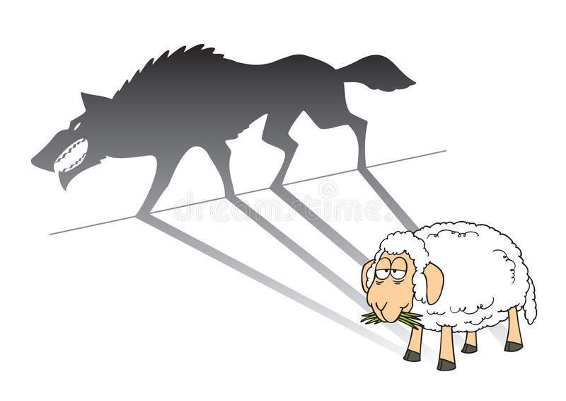 This image has an empty alt attribute; its file name is dangerous-sheep-illustration-wolf-shadow-71702884.jpg